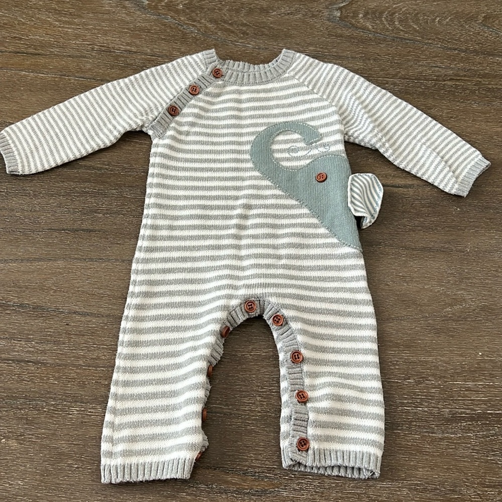 Mudpie Knit Onesie 3-6m